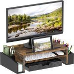 SimpleHouseware Desk Monitor Stand Riser with Adjustable Organizer Tray